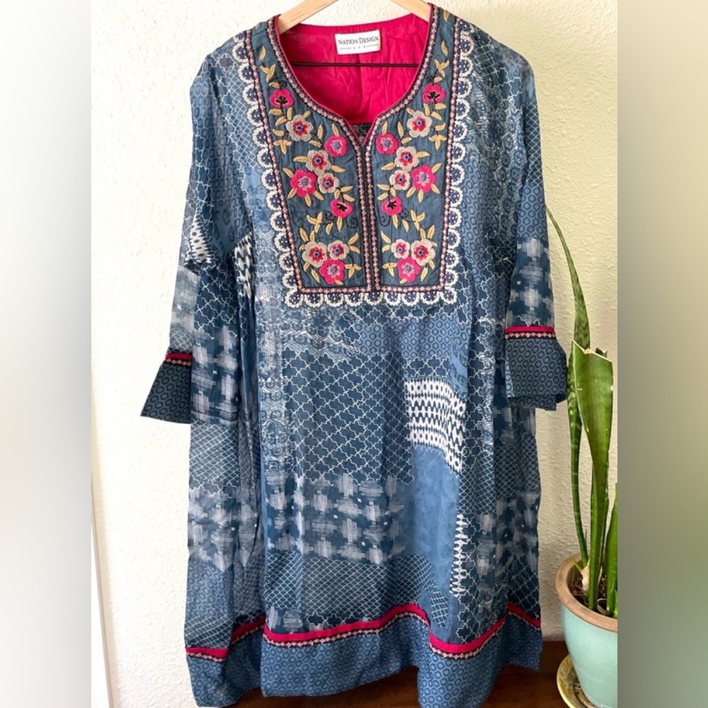 Sundance Nation Design embroidered tunic dress